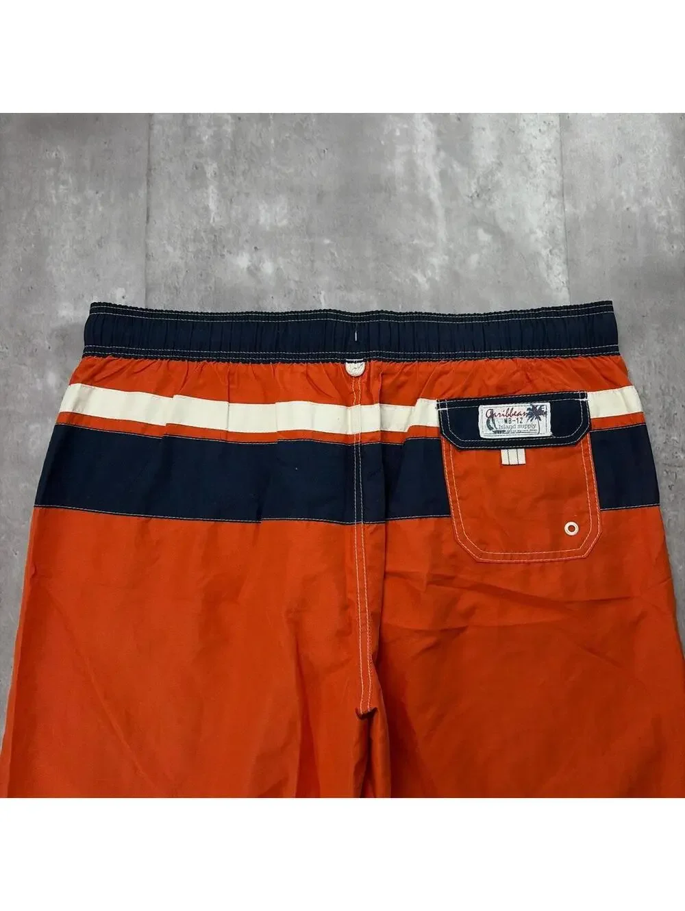 Vintage Caribbean Joe Surf Grunge Striped Baggy Board Shorts